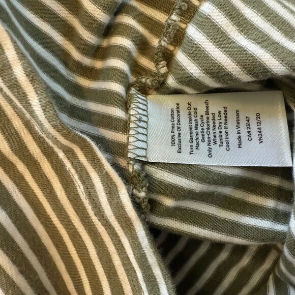 Talbots Womens Striped Scoop Neck Short Sleeve T-Shirt Medium Pima Cotton - Picture 3 of 6